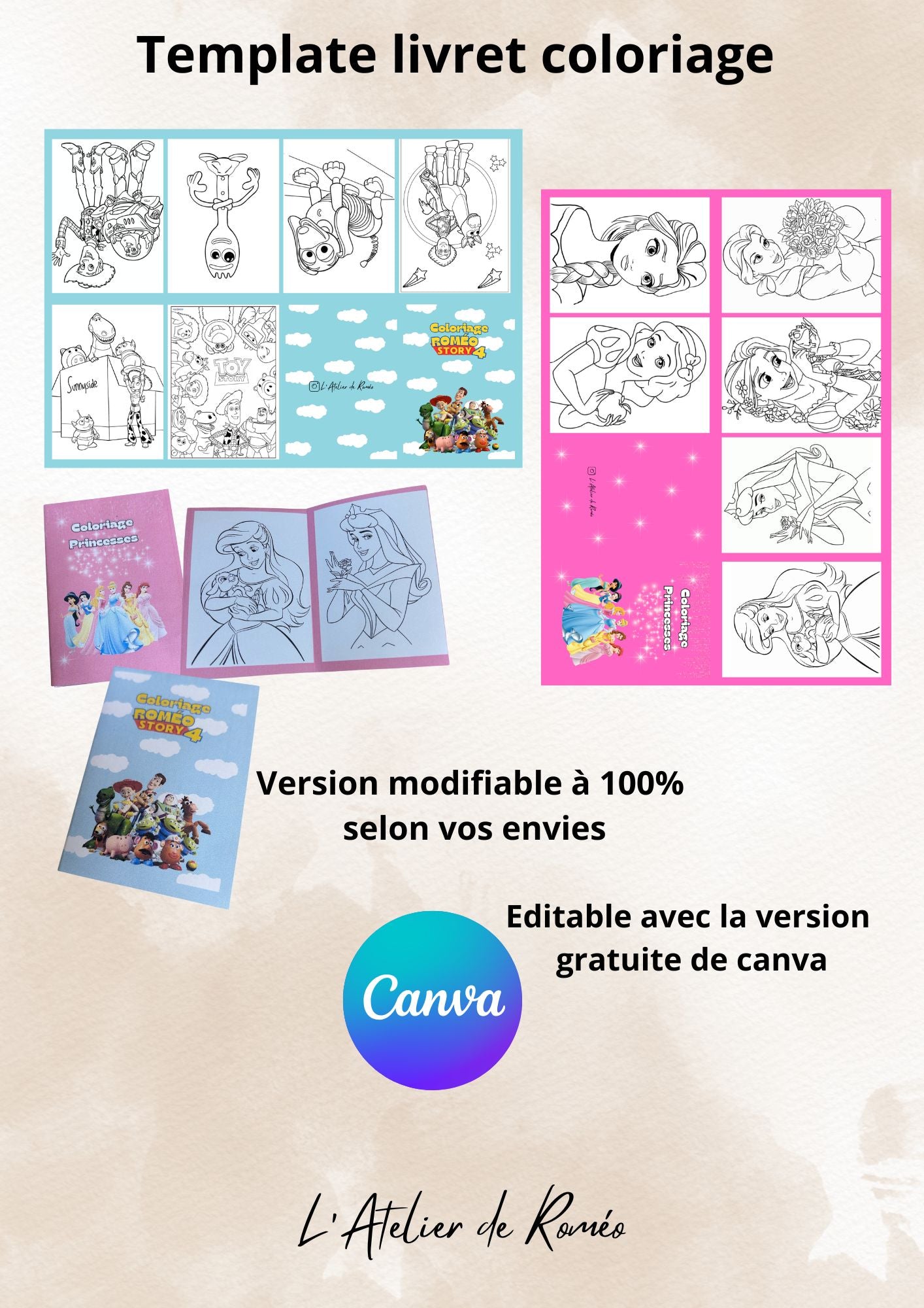 Template Mini Coloriage